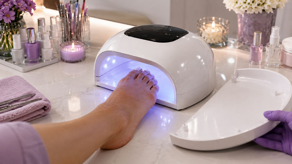 Catalisador de unhas com base removível para pedicure